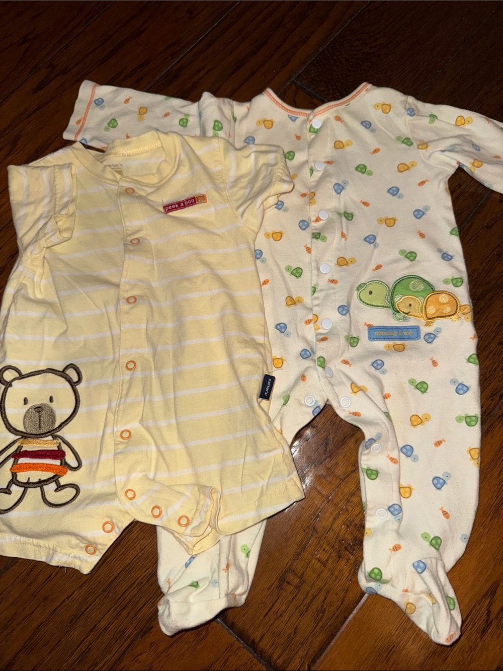 Carter's Yellow and White Striped Baby Romper